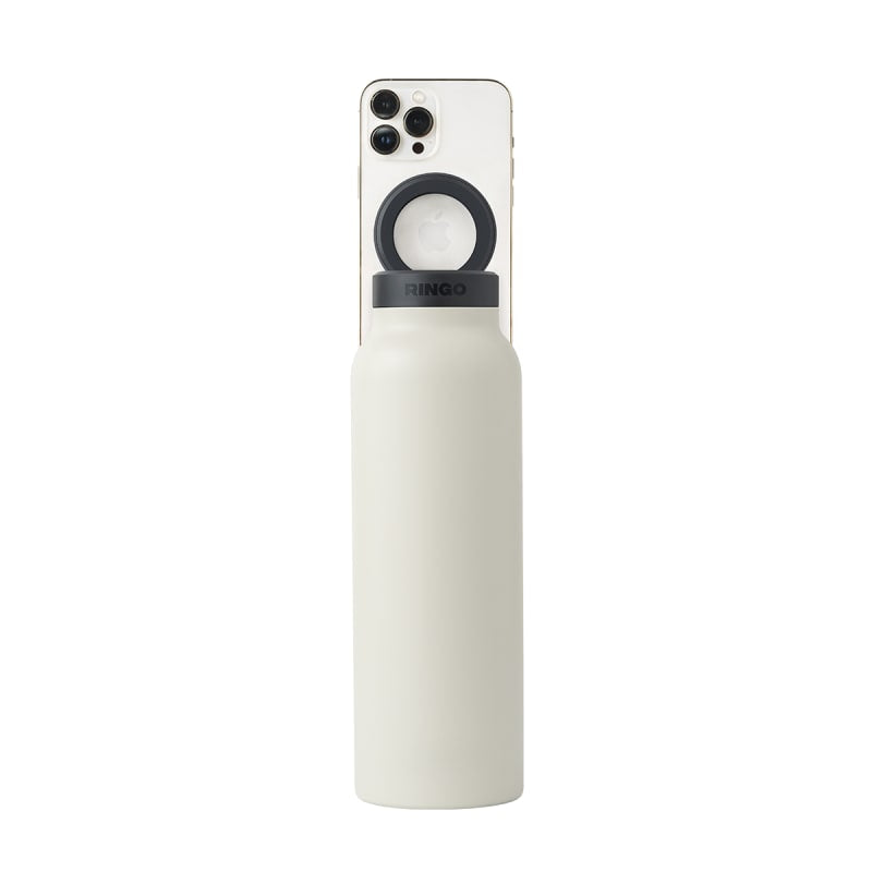 Ringo Water Bottle with Magnetic Phone Mount - Ivory 950ml (32oz)