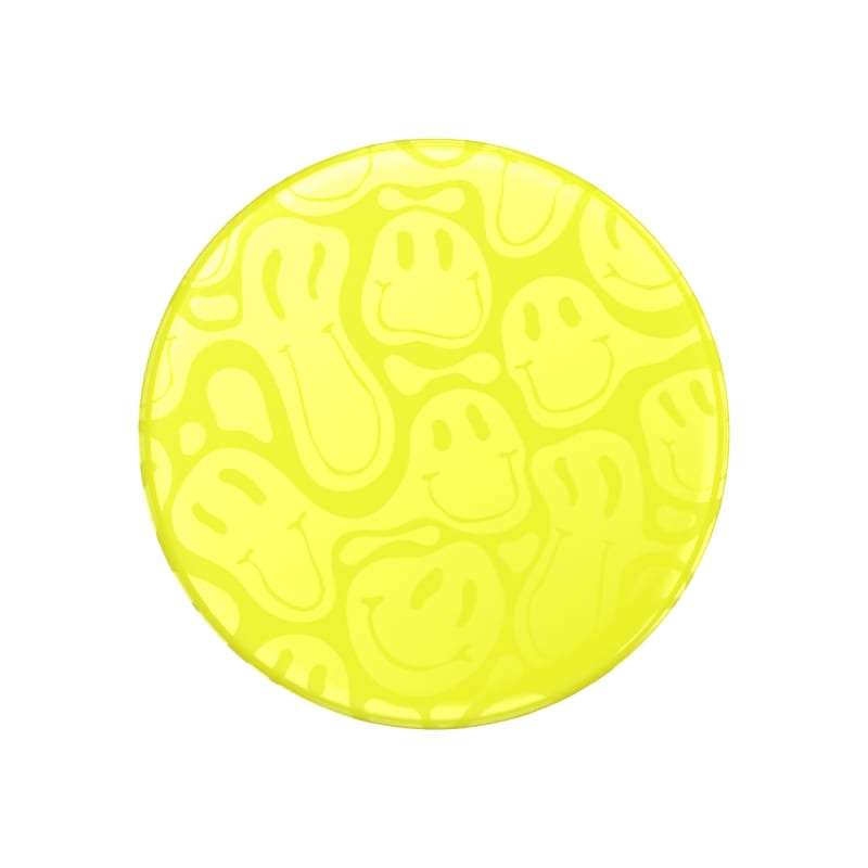 PopGrip Universal Grip (Gen2) Holder Neon Jolt Yellow Smiley Melt