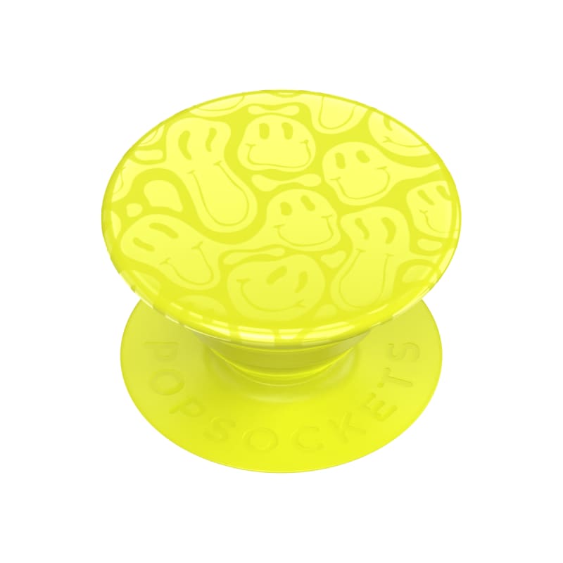PopGrip Universal Grip (Gen2) Holder Neon Jolt Yellow Smiley Melt