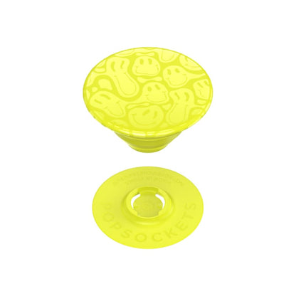 PopGrip Universal Grip (Gen2) Holder Neon Jolt Yellow Smiley Melt