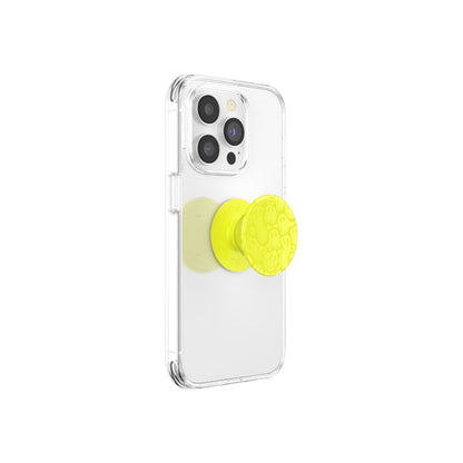 PopGrip Universal Grip (Gen2) Holder Neon Jolt Yellow Smiley Melt
