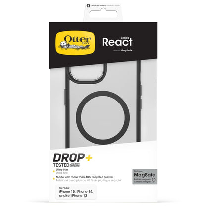OtterBox React MagSafe Case For iPhone 16e/15/14/13 - Clear/Black