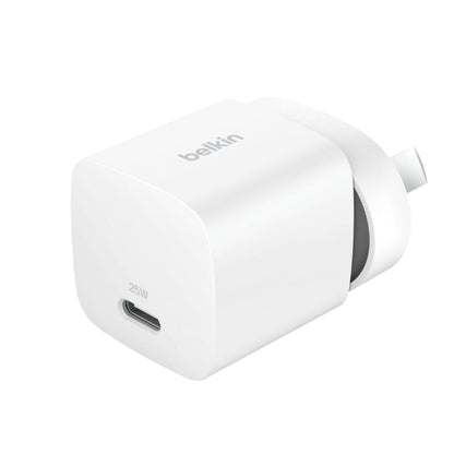 Belkin BoostCharge 30W Wall Charger & USB-C Cable With USB-C Output & 1m USB-C to USB-C Cable - White