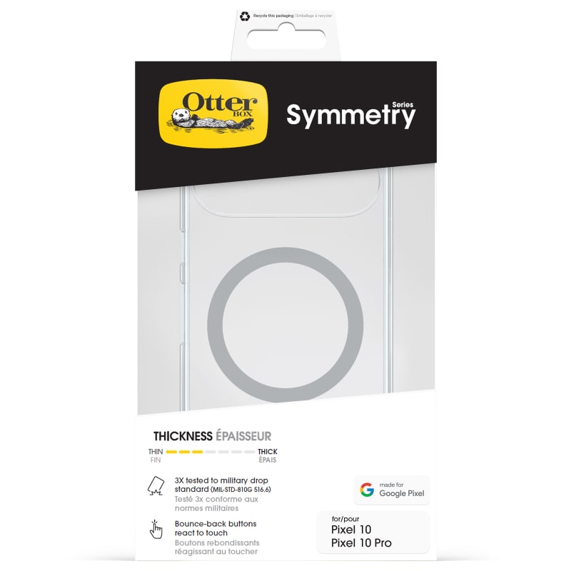 OtterBox Symmetry Case w/Magnets For Google Pixel 10 & Pixel 10 Pro - Clear