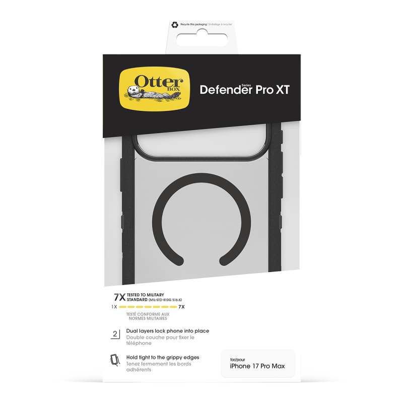 OtterBox Defender XT Pro Mag Case with Camera Control For iPhone 17 Pro Max - Dark Side Black