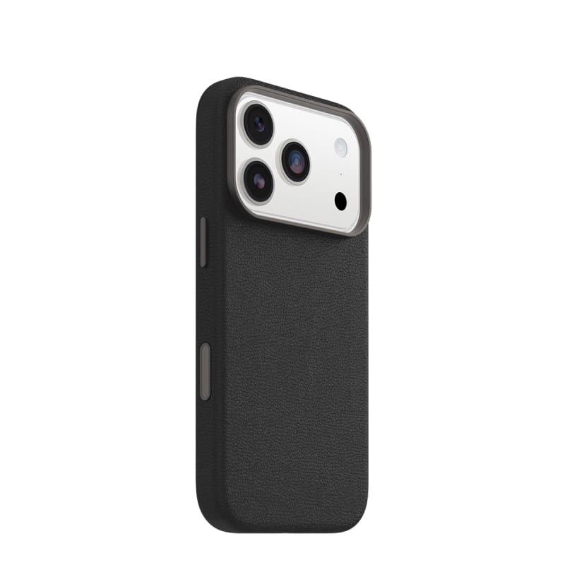 OtterBox Symmetry MagSafe Cactus Leather Case with Camera Control For iPhone 17 Pro - Noir Ash Black