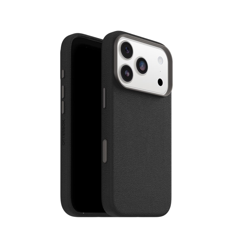 OtterBox Symmetry MagSafe Cactus Leather Case with Camera Control For iPhone 17 Pro - Noir Ash Black