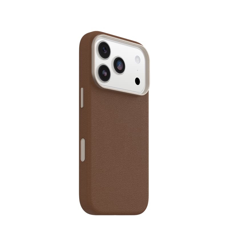 OtterBox Symmetry MagSafe Cactus Leather Case with Camera Control For iPhone 17 Pro - Desert Saddle Brown