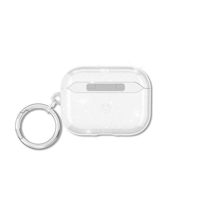 Case-Mate Twinkle Case For AirPods Pro 3 - Twilight Silver with Silver Carabiner