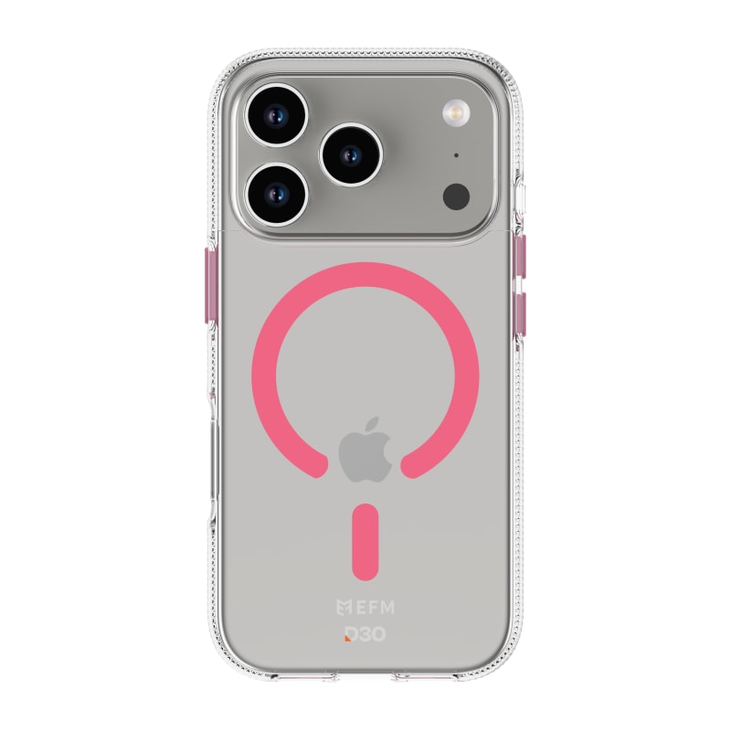 EFM Ibiza Glow In The Dark Case with D3O Zero For iPhone 17 Pro Max - Pink