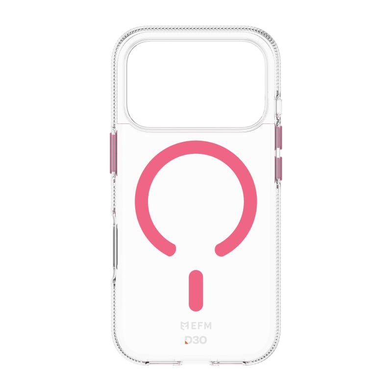 EFM Ibiza Glow In The Dark Case with D3O Zero For iPhone 17 Pro Max - Pink