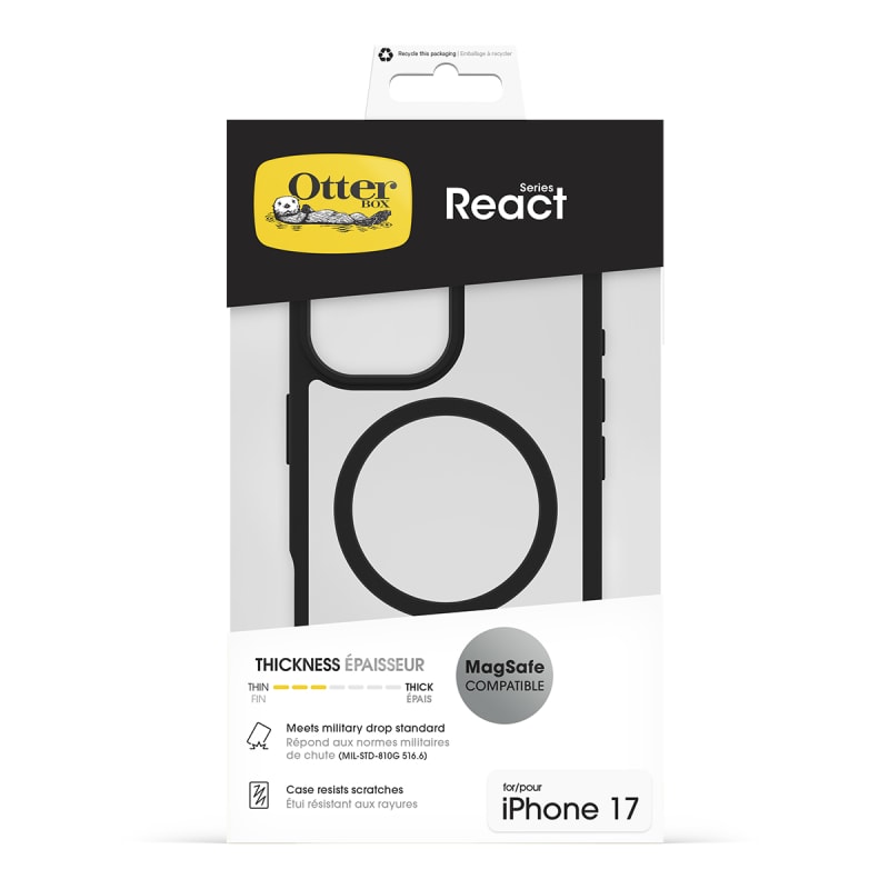 OtterBox React MagSafe Case For iPhone 17 - Black Crystal