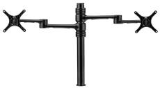 Atdec Dual Monitor Mount Independant Swing Arms on Post. Up to 32", Max load: 8kg (flat), 5.5kg (curved), Bolt-Through and F-Clamp. Black