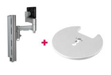 Atdec AWMS-4640 Single 460mm Monitor Arm + 400mm Post / 12kg (26.5lb) Flat Screen