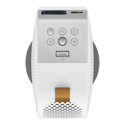 BenQ GV50 1080P, Laser, DLP, Portable Projector, 1920x1080 Resolution, 500 Lumens, 100,000:1 Contrast, White, Google TV (Android 11)