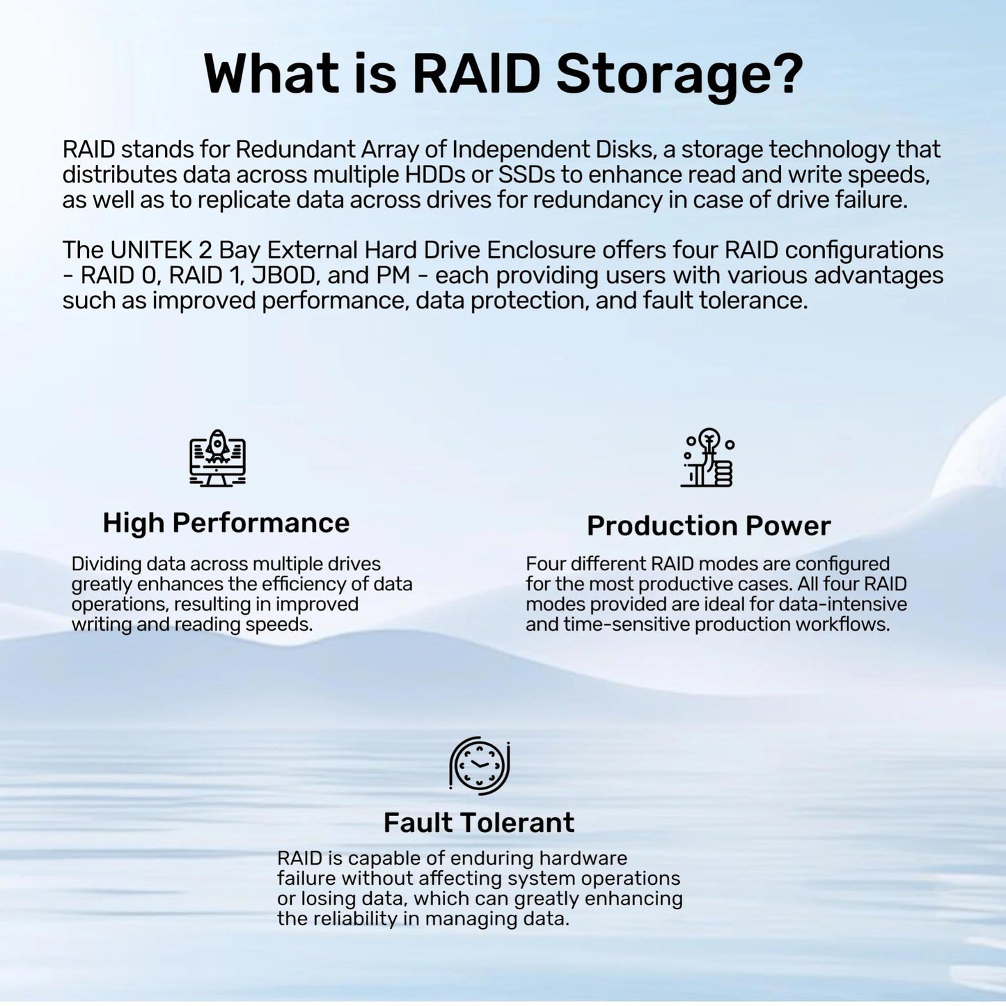 Unitek USB3.2 Type-C 10GB/SATA 2 BAY SATA HDD RAID ENCLOSURE