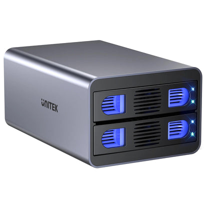 Unitek USB3.2 Type-C 10GB/SATA 2 BAY SATA HDD RAID ENCLOSURE