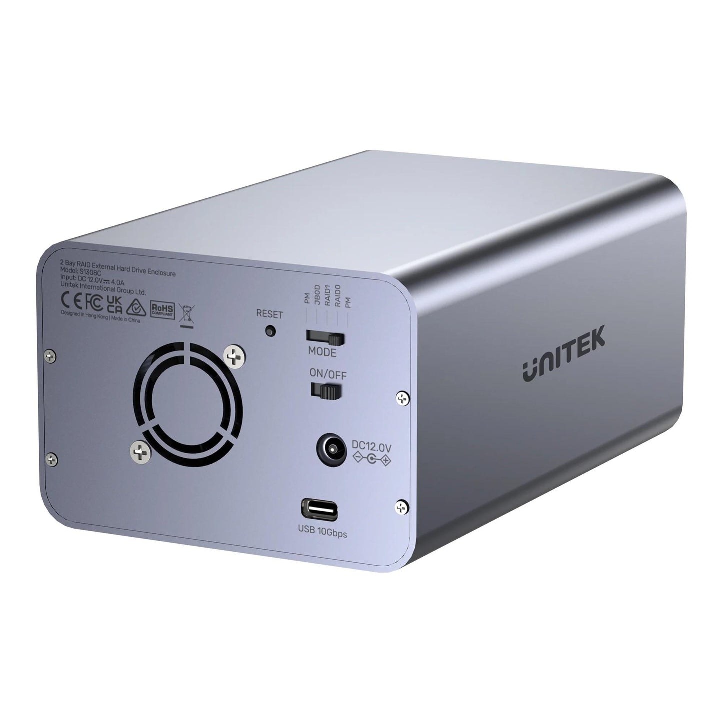 Unitek USB3.2 Type-C 10GB/SATA 2 BAY SATA HDD RAID ENCLOSURE