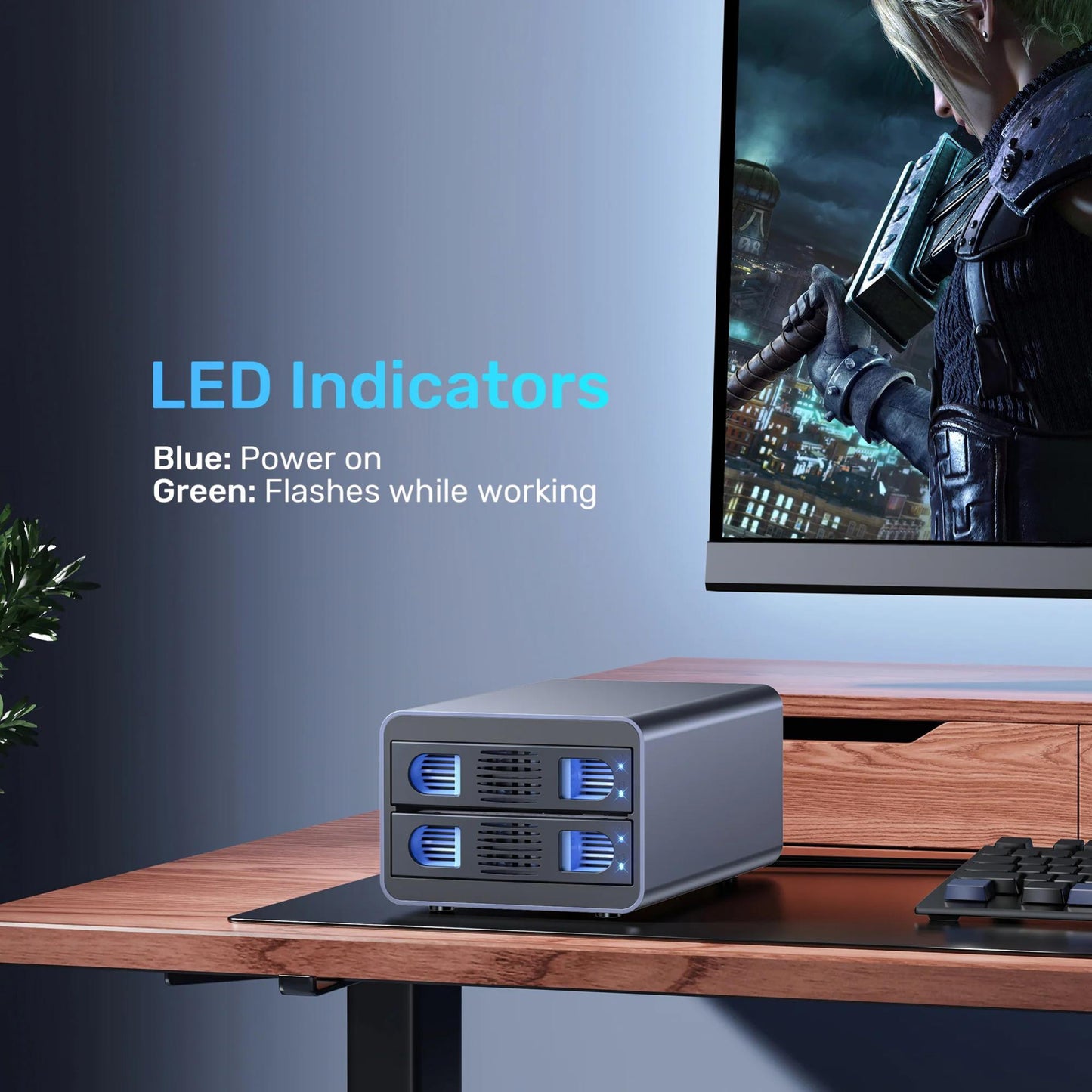 Unitek USB3.2 Type-C 10GB/SATA 2 BAY SATA HDD RAID ENCLOSURE