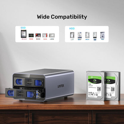 Unitek USB3.2 Type-C 10GB/SATA 2 BAY SATA HDD RAID ENCLOSURE