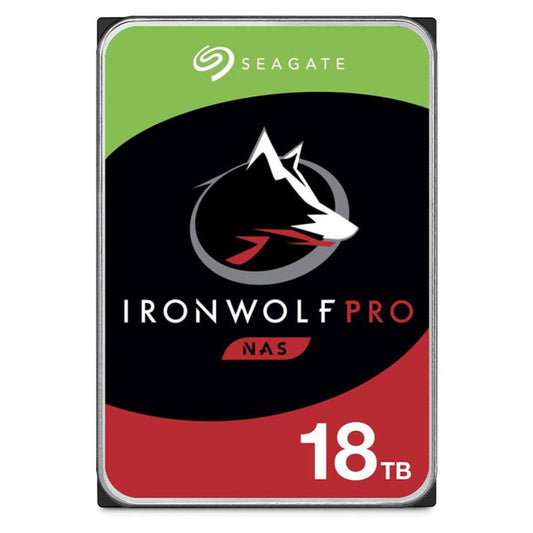 Seagate IronWolf Pro NAS 18TB ST18000NT001 3.5" Internal SATA 6Gb/s, 1.2M hours MTBF, 5-year limited warranty