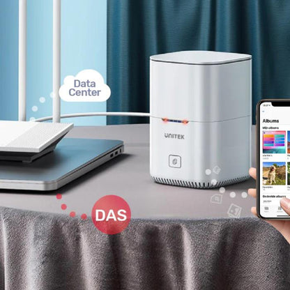 Unitek USB-C to 2.5" Dual SATA 6G Hard Disk Docking Station with Offline Clone, AU 5V2A Power Adapter, White