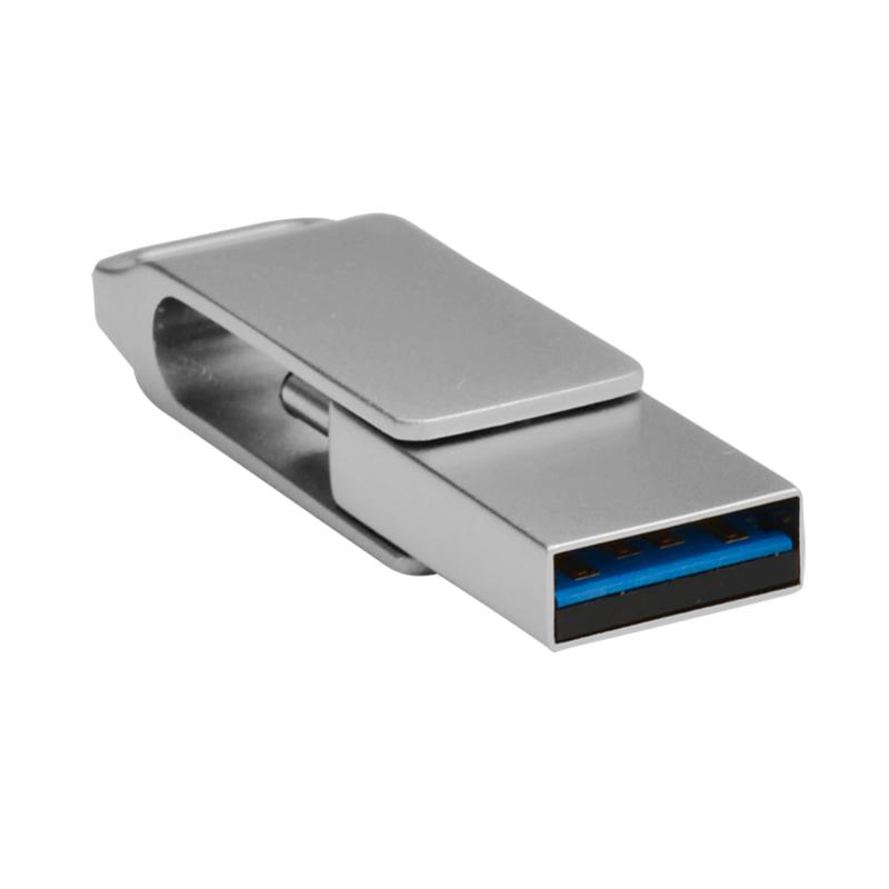 Shintaro 128GB Mini Dual Port Pocket Disk Drive - High-Speed Dual USB-C & USB-A, USB 3.0 Portable Storage
