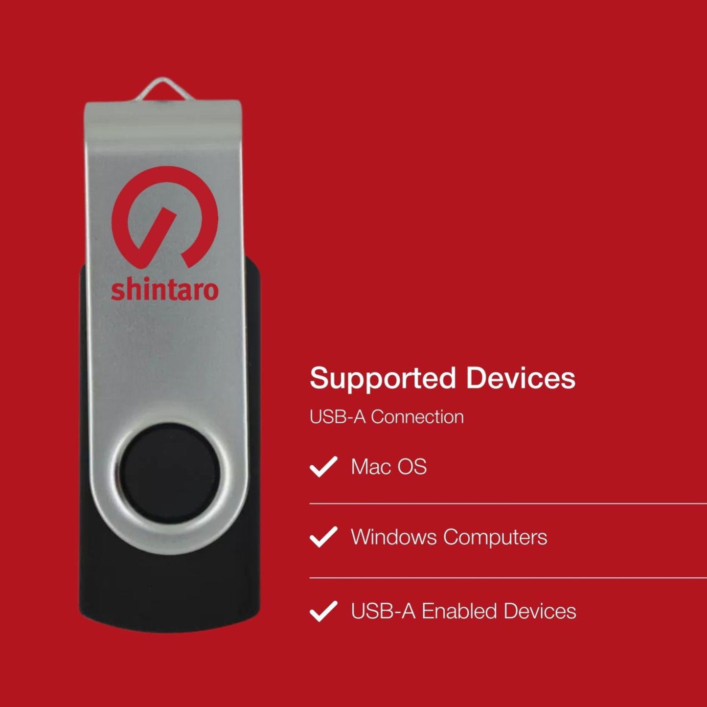 Shintaro 8GB USB2.0 Rotating Pocket Disk - 3 Pack, Lightweight & Compact, Plug & Play