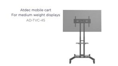 Atdec AD-TVC-45 Height Adjustable Mobile TV Cart