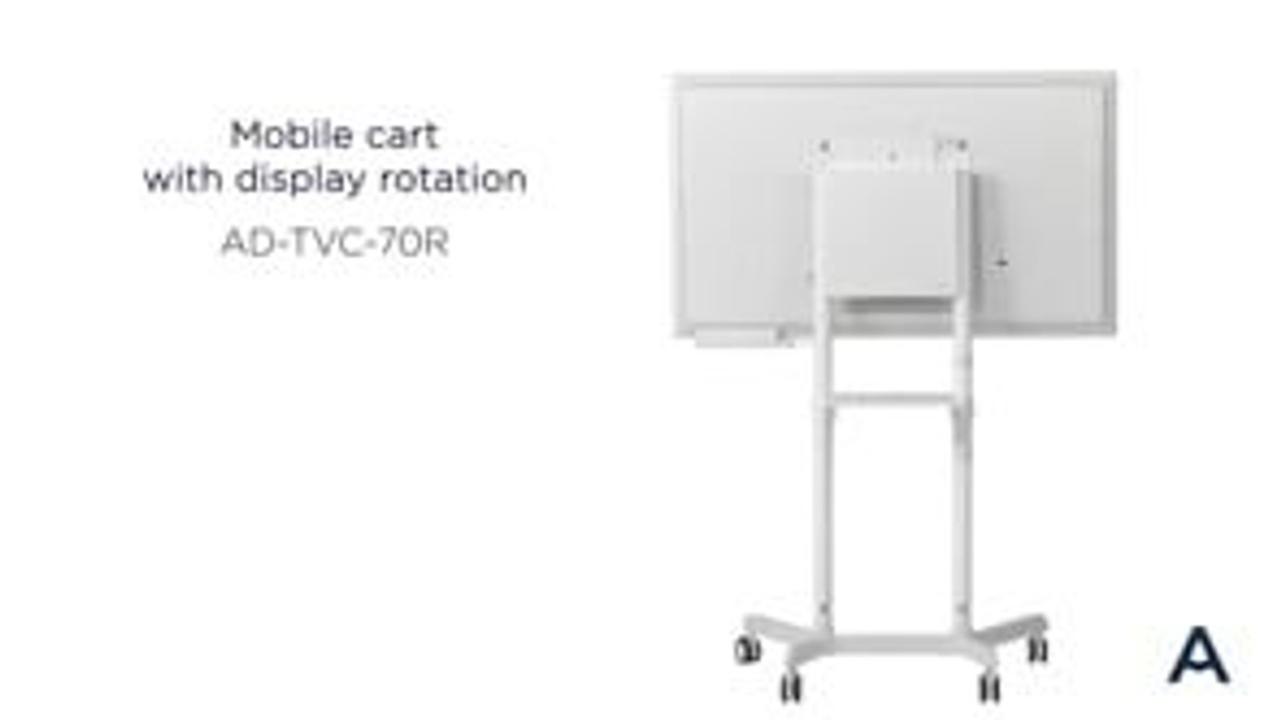 Atdec AD-TVC-70R Executive Mobile TV Cart with 90 degree rotation
