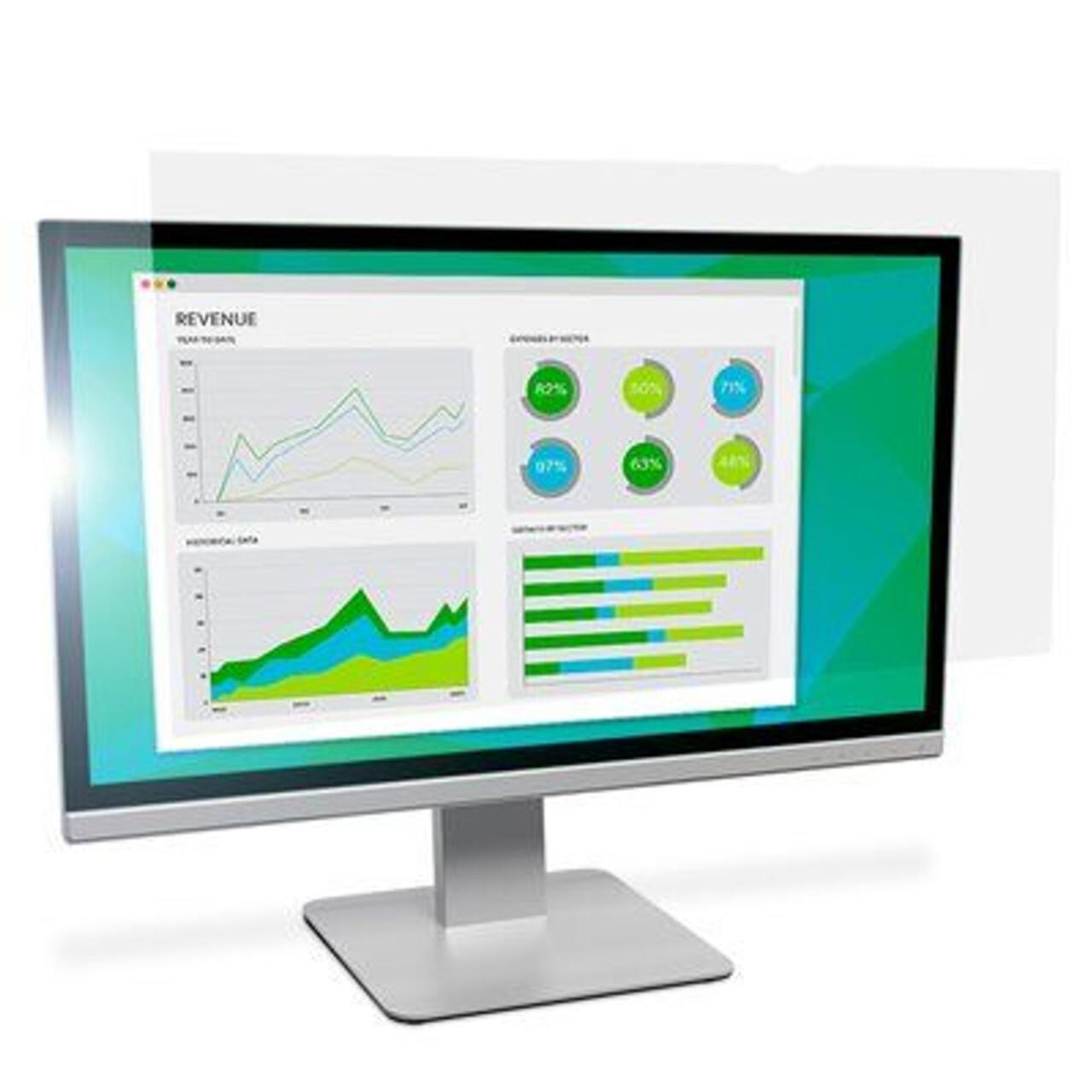 3M Anti Glare Filter for 27" Monitor with Adhesive Strips and Slide Mounts, 16:9