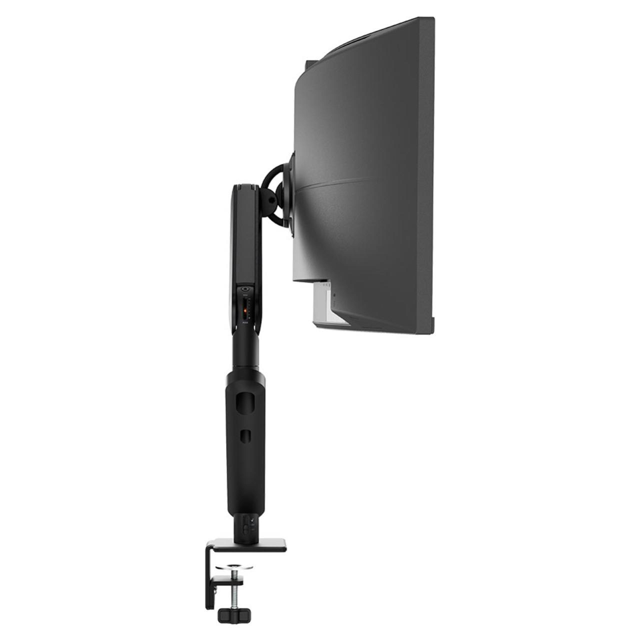 Atdec Ora 10 Dynamic Monitor Arm. Up to 49" screens, Max Load 10kg, F-Clamp Desk Fixing, VESA up to 100x100. Black