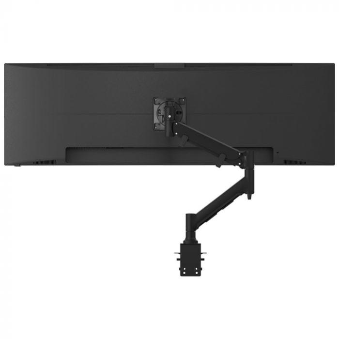 Atdec Fortis Heavy Duty Dynamic Monitor Arm. Up to 49" screens, Min. Load 6kg. Max Load 16kg, H/Duty F-Clamp Desk Fixing, VESA up to 100x100. Black