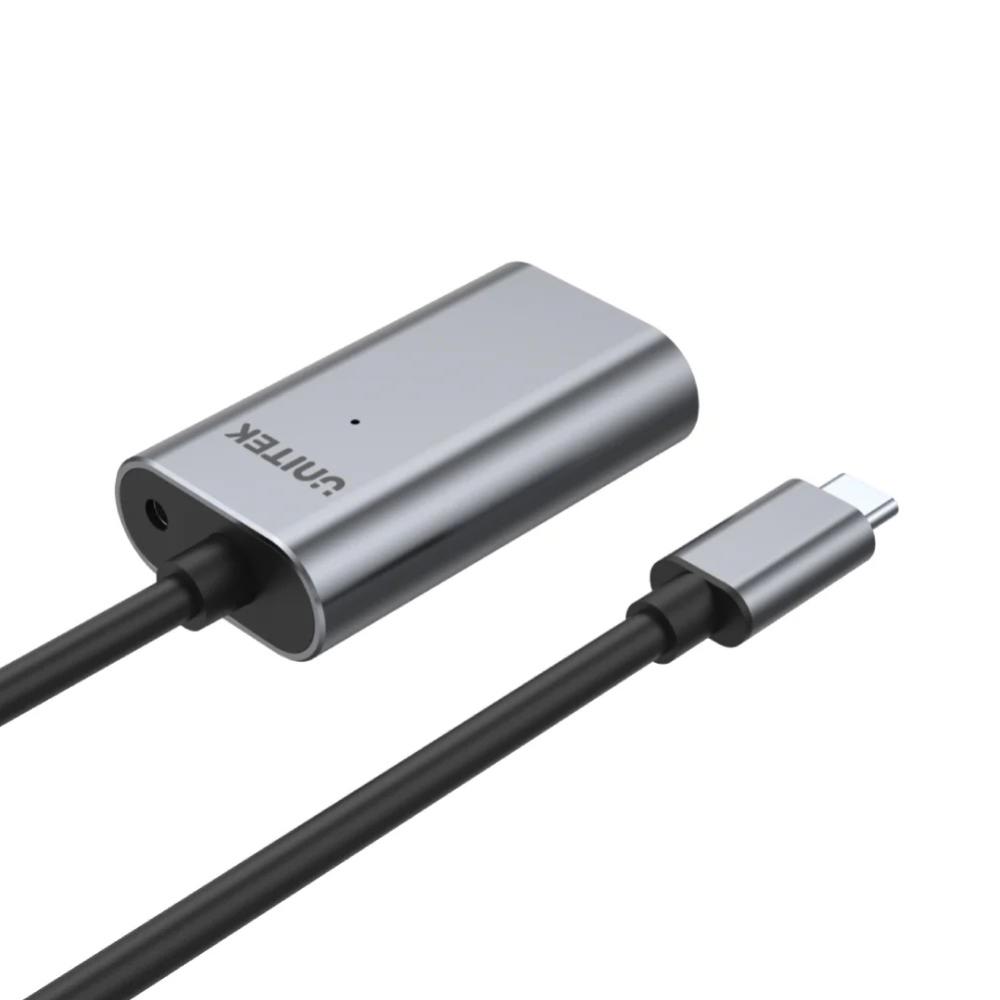 Unitek 5M USB Type-C Active Extension Cable, Grey, Unitek Gift Box
