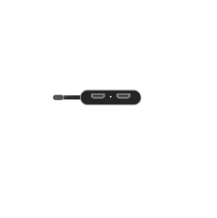 Unitek USB-C to Dual HDMI 4K Adapter, 60Hz with MST for Windows Devices, Grey