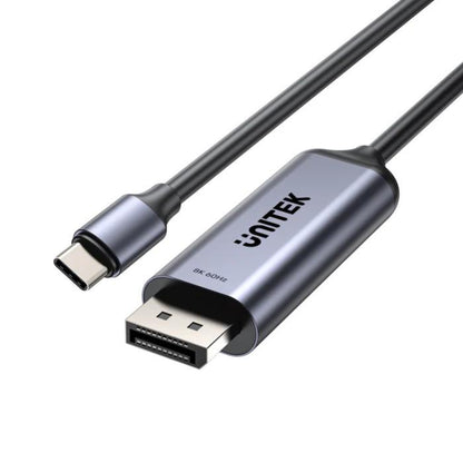 Unitek USB-C to DisplayPort 8K@60Hz BiDirectional 1.8m Cable, backward compatible, Support: HDCP 2.3, Dynamic HDR, Data transfer rate of 10Gbps