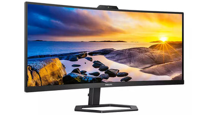 Philips 34E1C5600HE 34" 21:9, Ultrawide QHD 3440x1440 VA Home Curved Monitor, HDMI, DP, 65W USB-C/PD, USB-C Docking, USBHub, SPEAKERS, Webcam, 3YR WTY