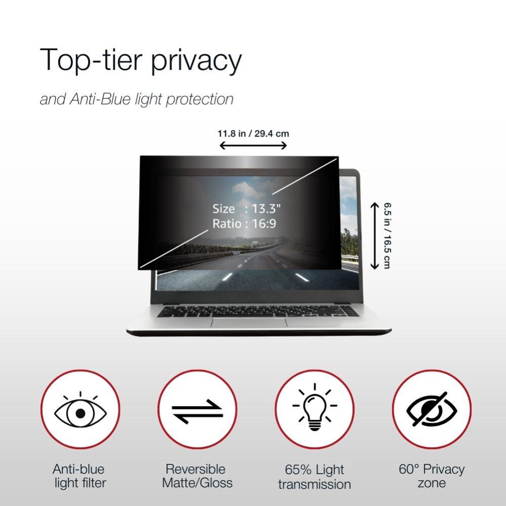 Shintaro Privacy Screen Filter 14" for laptop with adhesive strips, 16:9, Antiglare/BlueLight