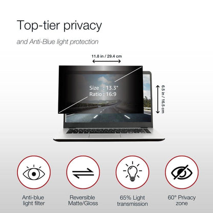 Shintaro Privacy Screen Filter 14" for laptop with adhesive strips, 16:9, Antiglare/BlueLight