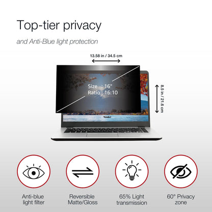 Shintaro Privacy Screen Filter 16" for Laptop with Adhesive Strips