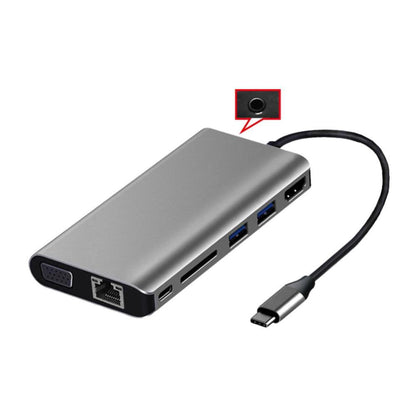 Shintaro USB-C Travel Display Multi Hub with USB-C to HDMI/VGA, 2 USB 3.0, USB-C PD3.0 and Gigabit Ethernet Connectivity