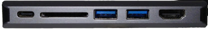 Shintaro USB-C Travel Display Multi Hub with USB-C to HDMI/VGA, 2 USB 3.0, USB-C PD3.0 and Gigabit Ethernet Connectivity