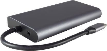 Shintaro USB-C Travel Display Multi Hub with USB-C to HDMI/VGA, 2 USB 3.0, USB-C PD3.0 and Gigabit Ethernet Connectivity