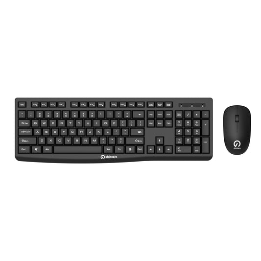 Shintaro Wireless Keyboard & Mouse Combo - Compact, Spill-Resistant, 10m Range, Precision Tracking