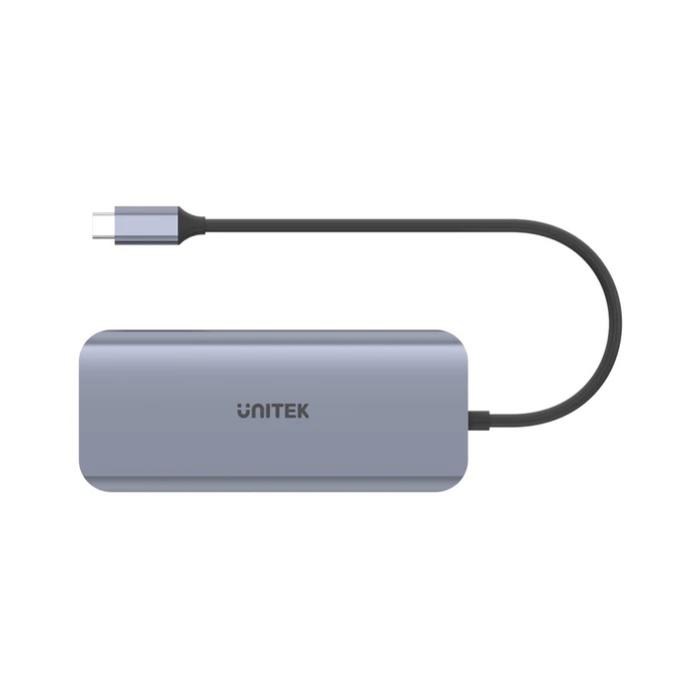 Unitek 9-in-1 USB-C, 4K Hub, 30Hz, USB3.0 x3, HDMI, VGA, RJ45, SD, Micro SDCard Reader, 100W