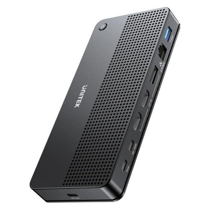 Unitek 13-in-1 USB-C, 8K Universal Docking Station, 30Hz, 2 x HDMI 2.1 + 1 x DP 2.0, 100W, Black