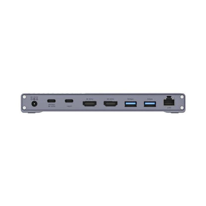 Unitek USB4 40Gbps Triple Display Docking Station, 1x 5Gbps, 2x 10Gbps, 1x PD20W, 1x Host, Grey