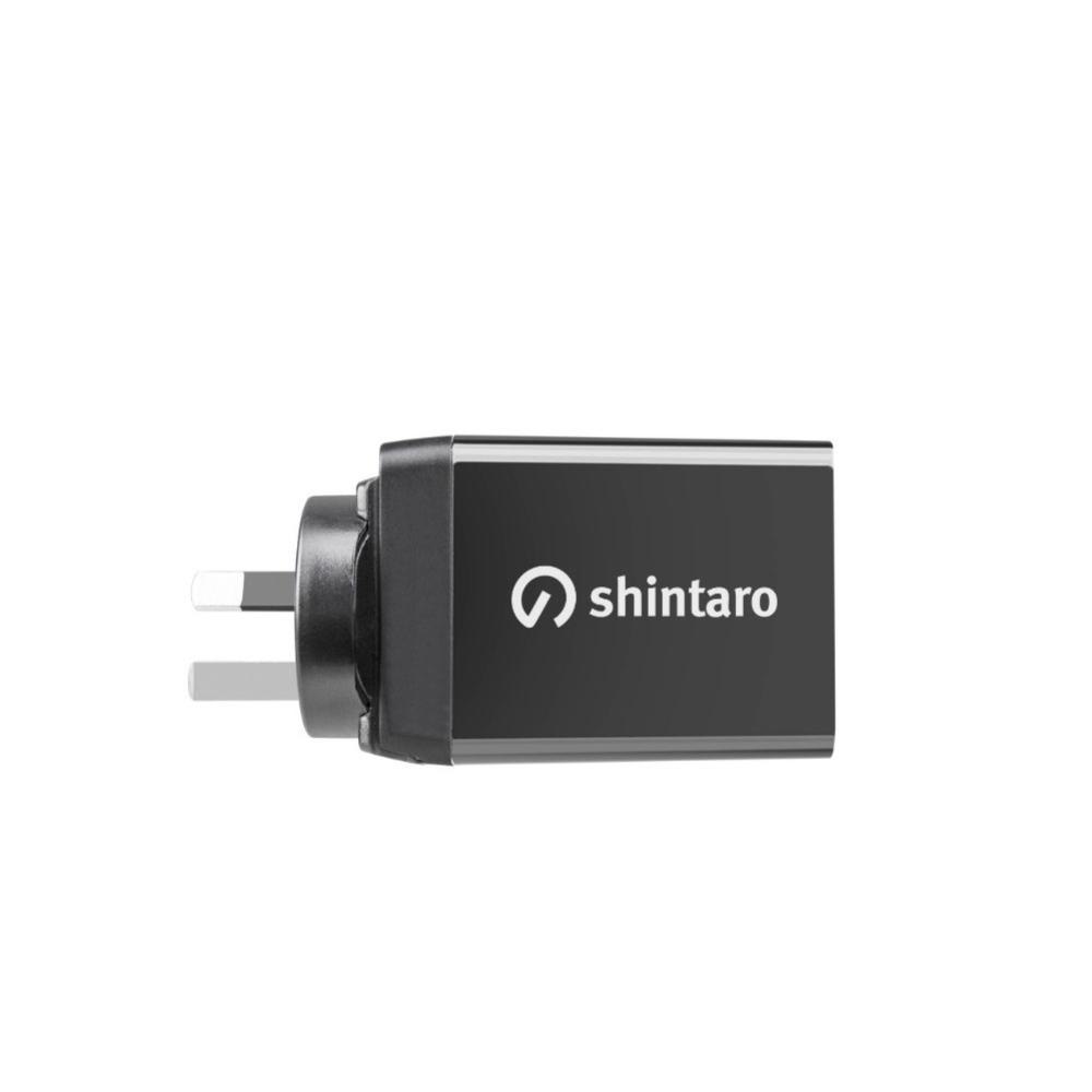 Shintaro 65W GaN Dual Port USB Wall Charger, USB-C & USB-A