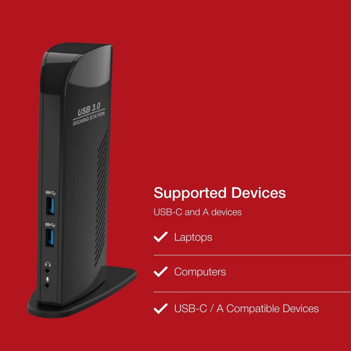 Shintaro Blazer USB 3.0 Dual Display Docking Station with USB-A/USB-C Support