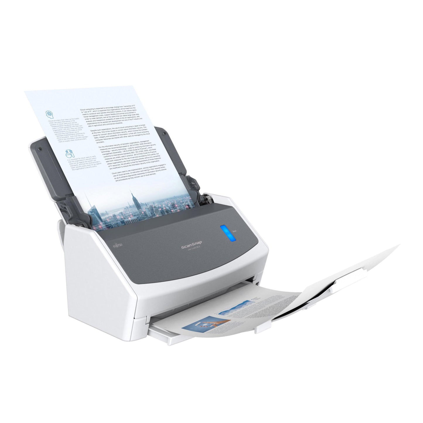 Ricoh ScanSnap iX1400, ADF, Duplex, 600 dpi, 100 Sheets, White